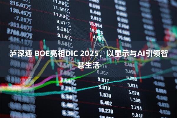 泸深通 BOE亮相DIC 2025，以显示与AI引领智慧生活
